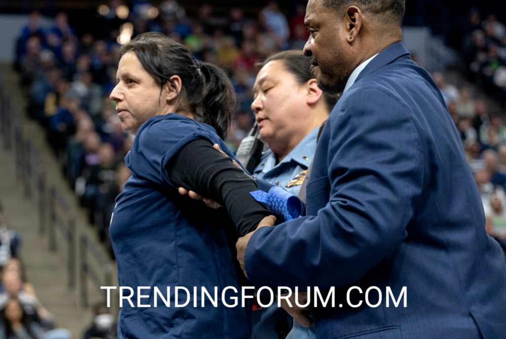 Glue Girl Video: Girl’s Protest in Court During Timberwolves Game